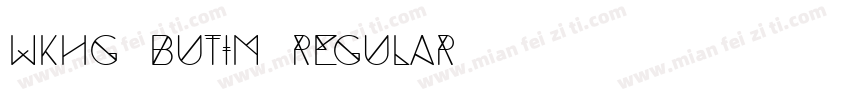 WKHG Butim Regular字体转换